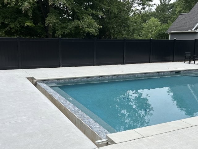 Black PVC Privacy Fence | Lakeshore Outdoor Living